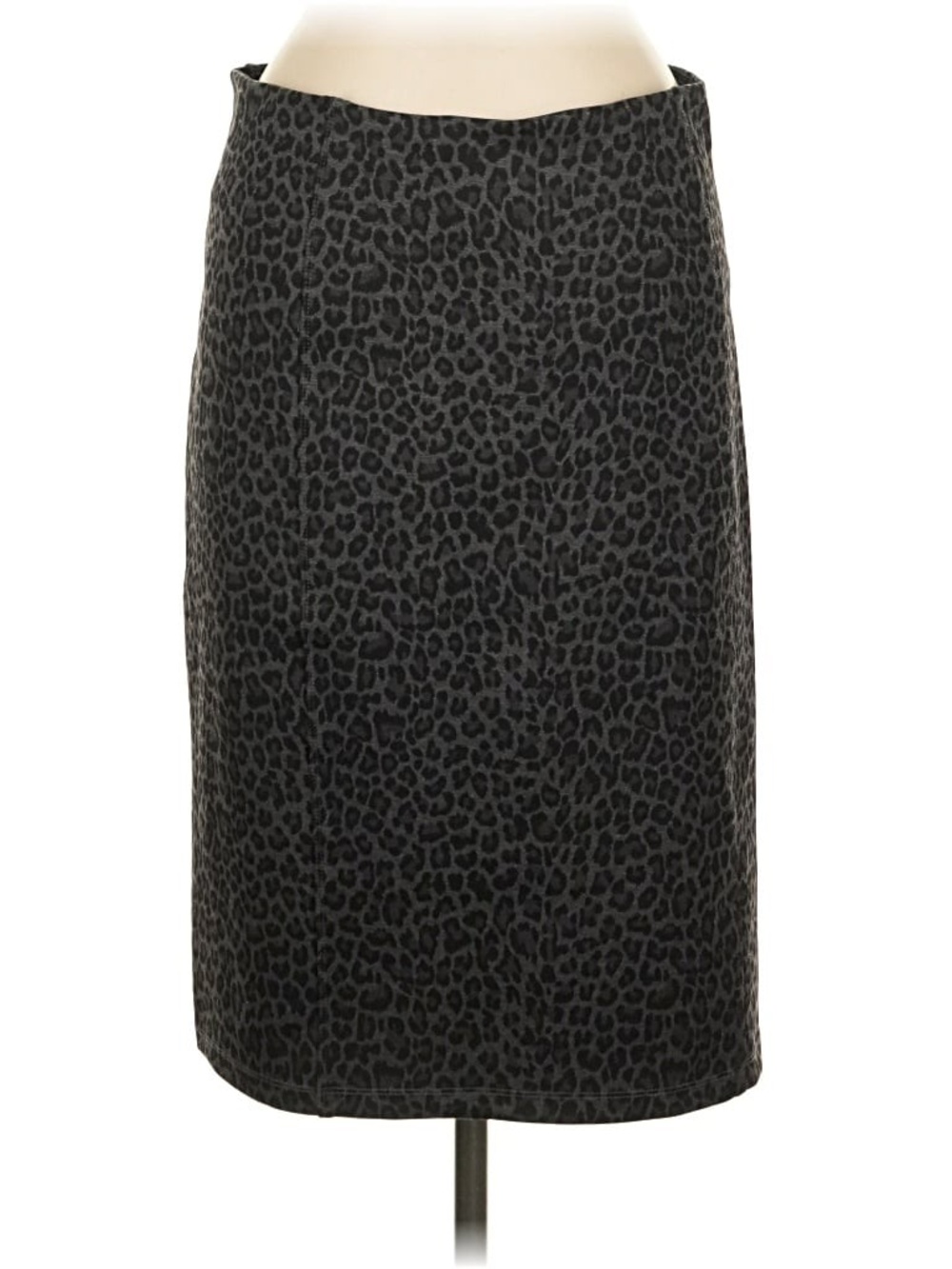 Liverpool Charcoal Leopard Pencil Skirt